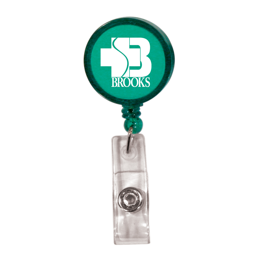 Picture of Round Retractable Badge Holder w/Alligator Clip (Spot Color)