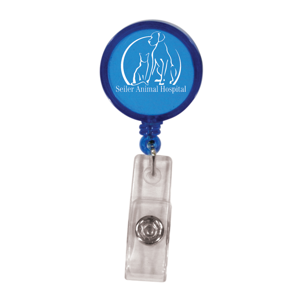 Picture of Round Retractable Badge Holder w/Alligator Clip (Spot Color)