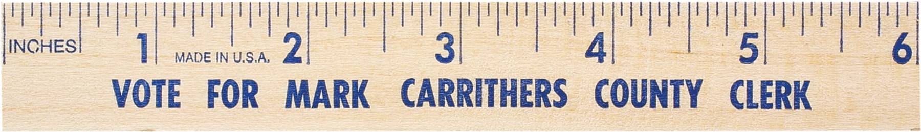 Picture of 6" Natural Finish Flat Wood Ruler (Spot Color)
