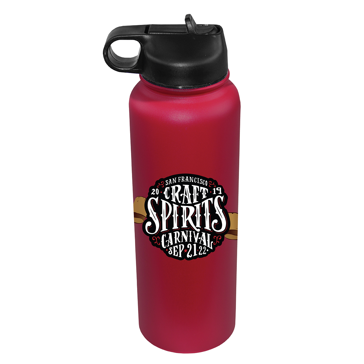 Picture of Memphis Sports Bottle w/Straw Lid, Full Color Digital