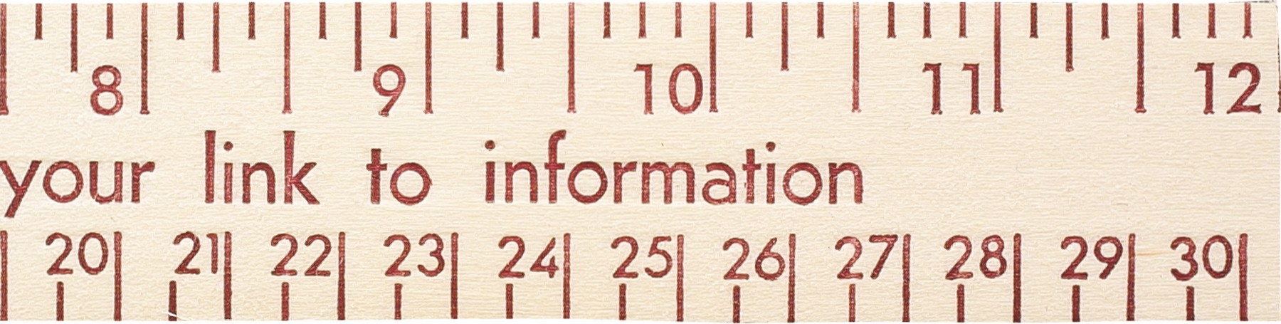 Picture of 12" Natural Finish Flat Wooden Ruler (Spot Color)