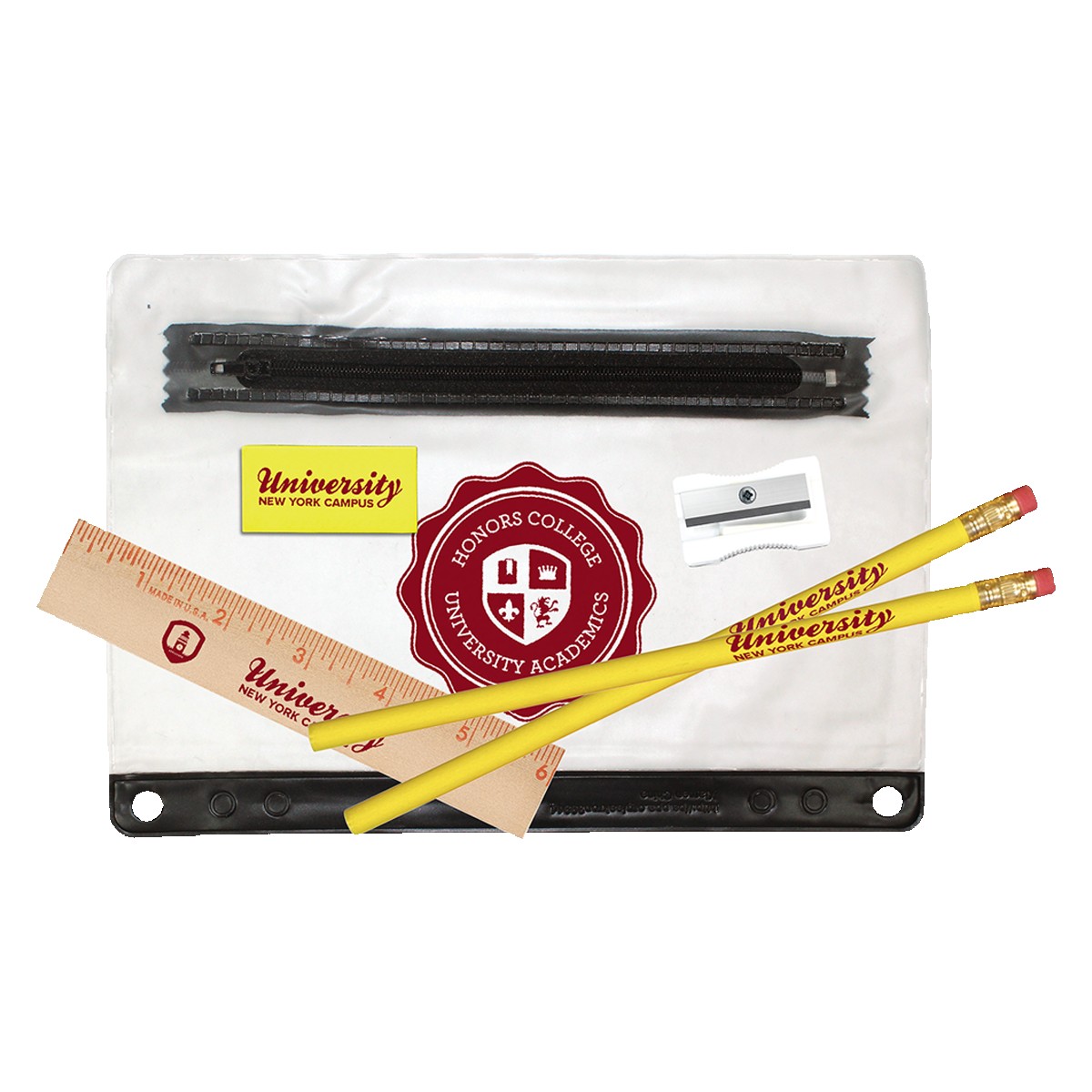 Picture of Clear Translucent School Kit with Eraser