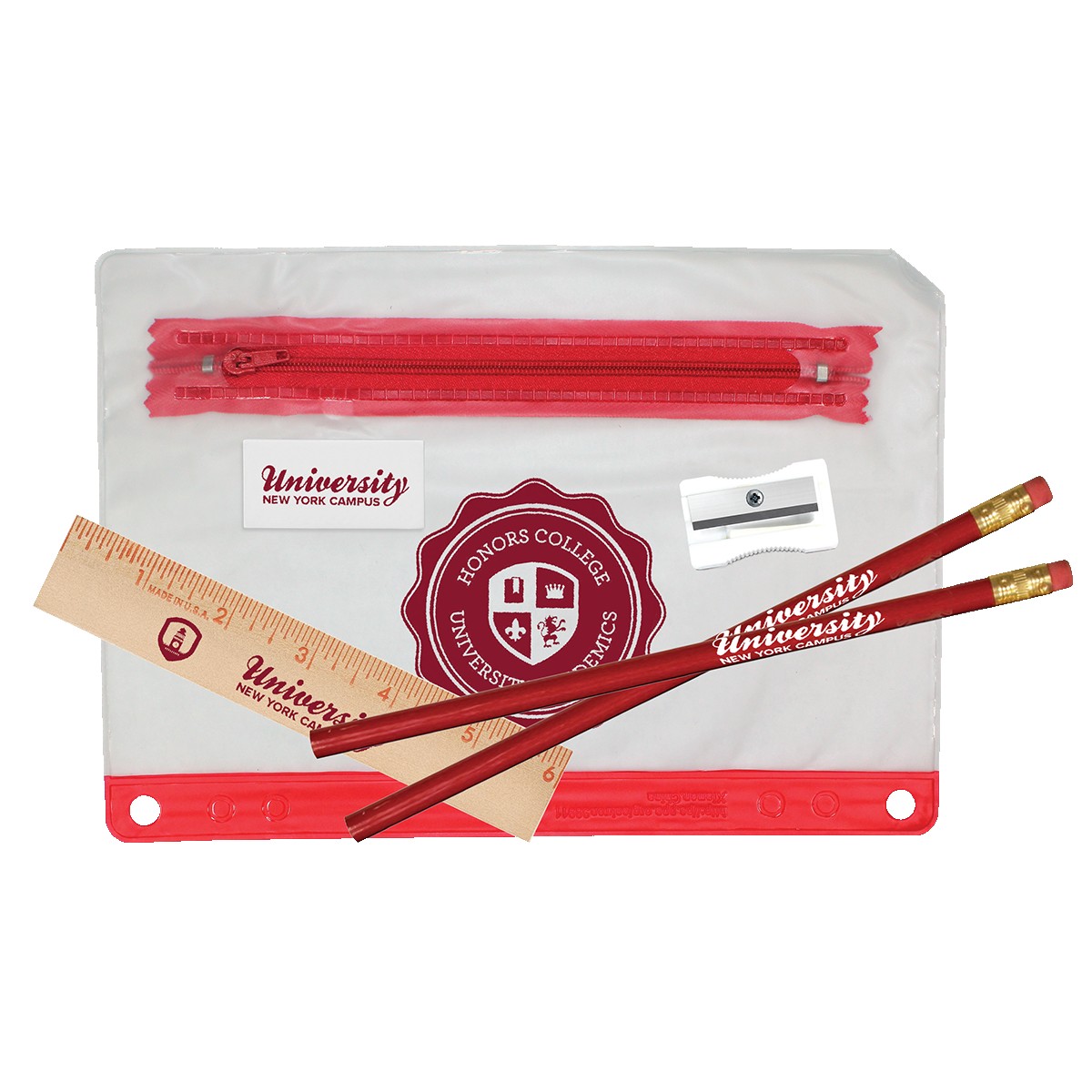 Picture of Clear Translucent School Kit with Eraser