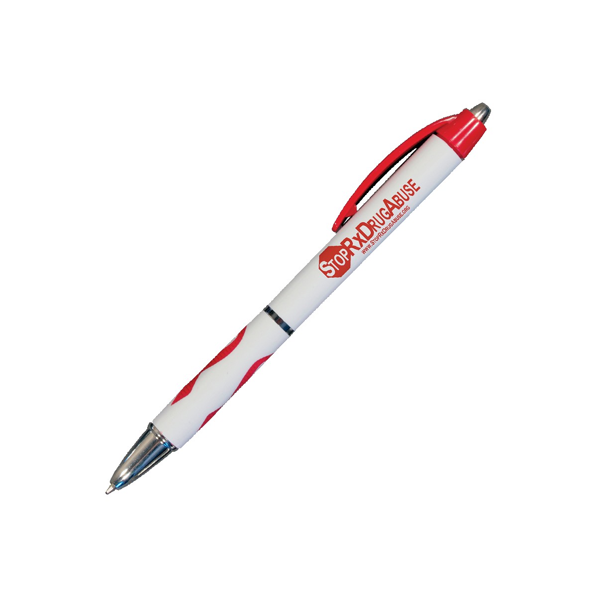 Picture of Awareness Pen w/Ribbed Rubber Grip (Spot Color)