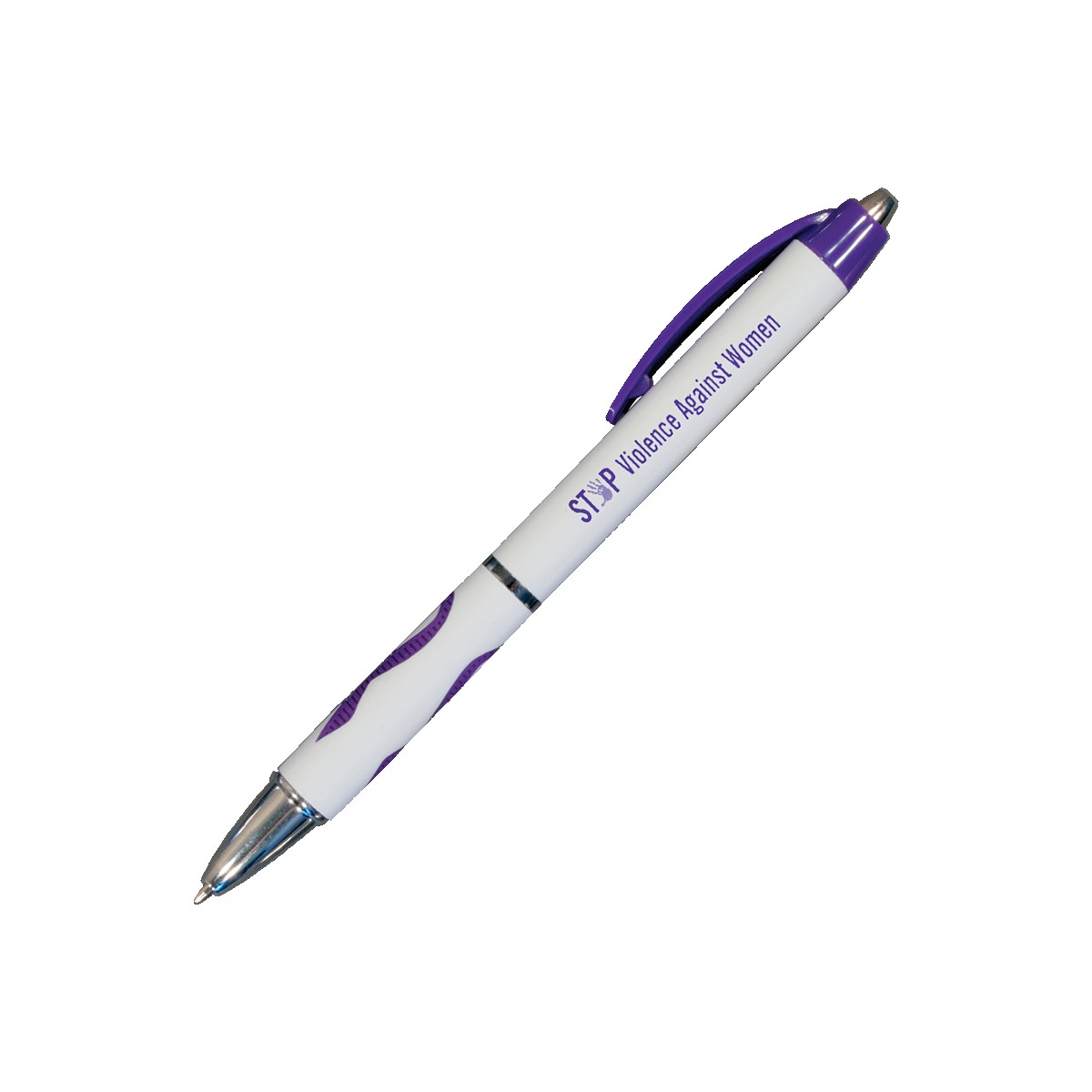 Picture of Awareness Pen w/Ribbed Rubber Grip (Spot Color)