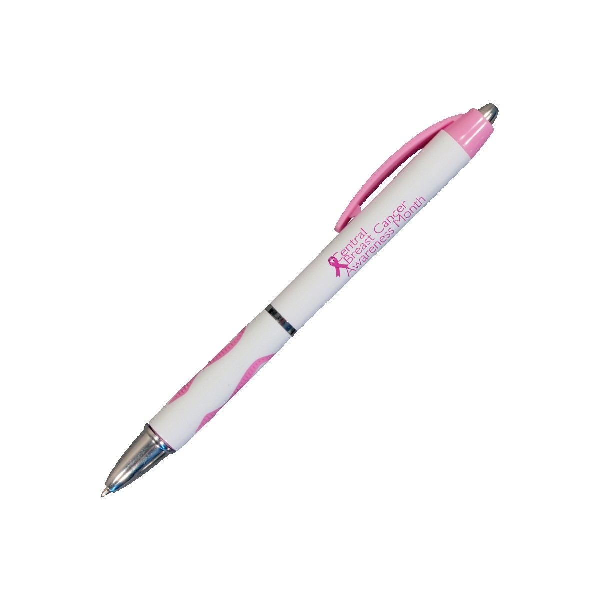 Picture of Awareness Pen w/Ribbed Rubber Grip (Spot Color)