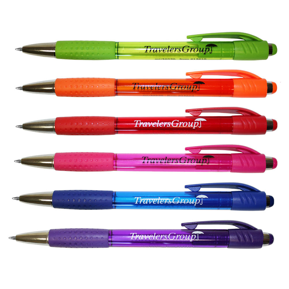 Picture of Mardi Gras Grip Pen w/Blue Ink