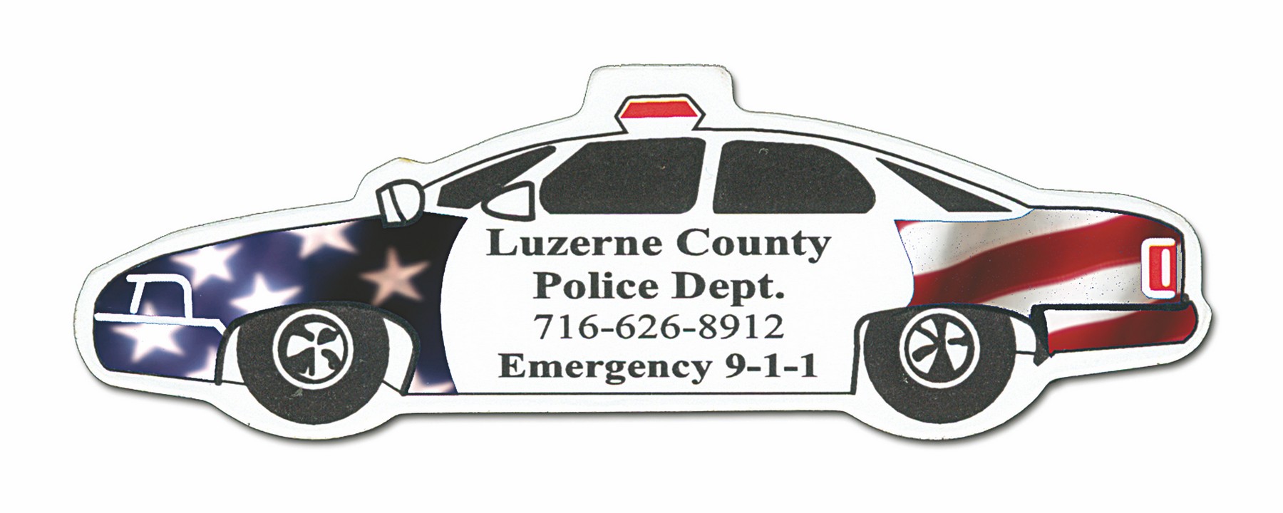 Picture of Police Car Stock Shape Magnet (Full Color Digital)