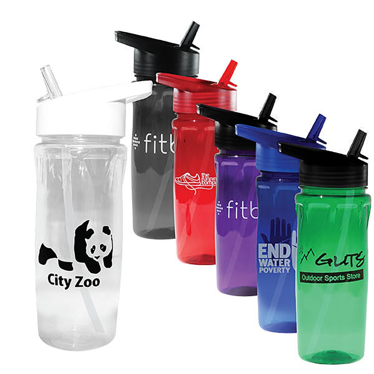 Picture of 18 oz. Poly-Saver PET Bottle with Straw Cap