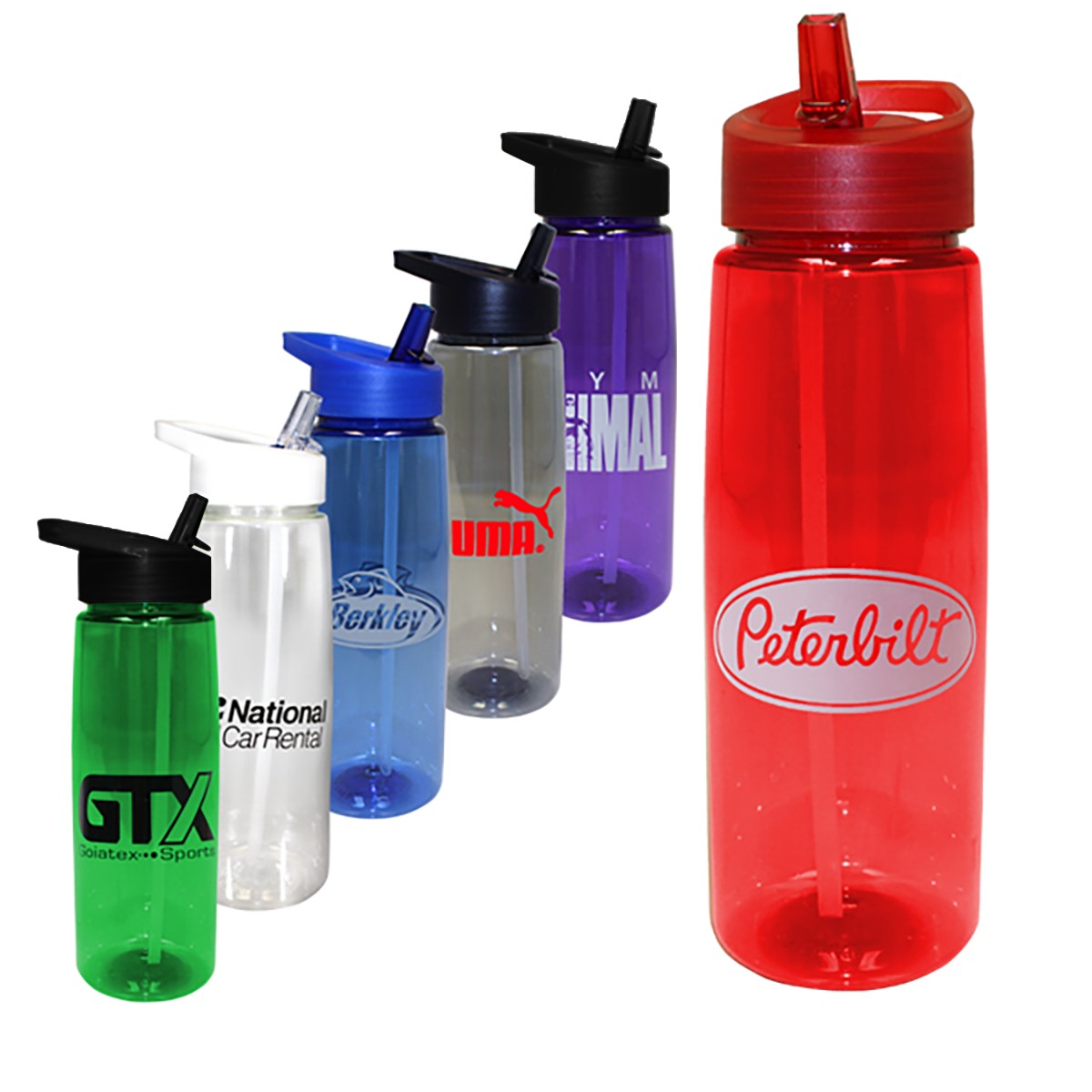 Picture of 30 oz. Poly-Saver PET Bottle with Straw Cap