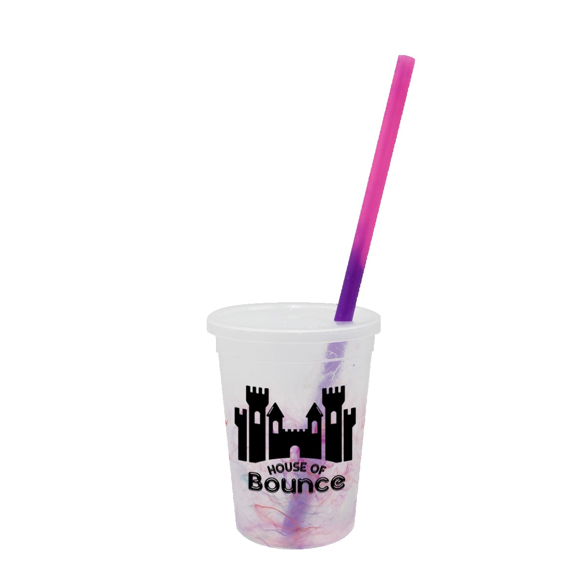 Picture of 12 Oz. Rainbow Confetti Mood Cup/Straw/Lid Set