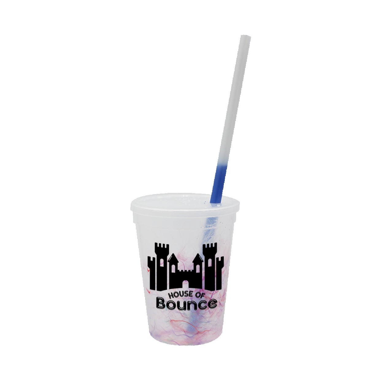 Picture of 12 Oz. Rainbow Confetti Mood Cup/Straw/Lid Set