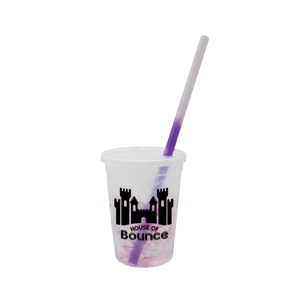 Picture of 12 Oz. Rainbow Confetti Mood Cup/Straw/Lid Set