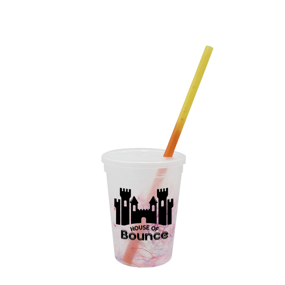 Picture of 12 Oz. Rainbow Confetti Mood Cup/Straw/Lid Set