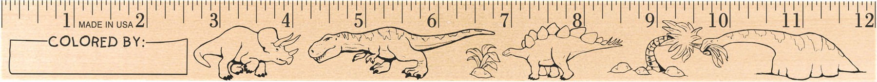 Picture of Dinosaurs "U" Color Ruler