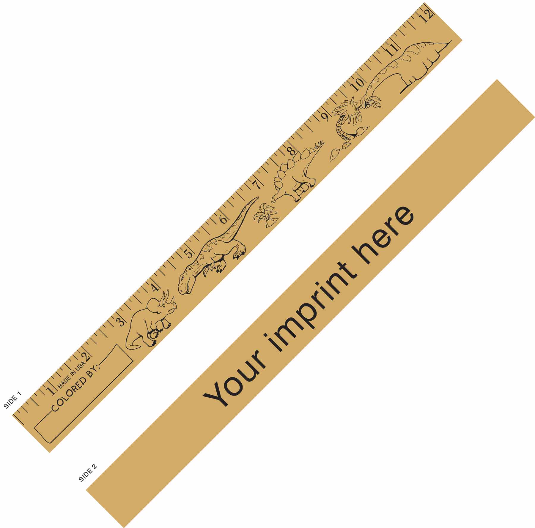 Picture of Dinosaurs "U" Color Ruler