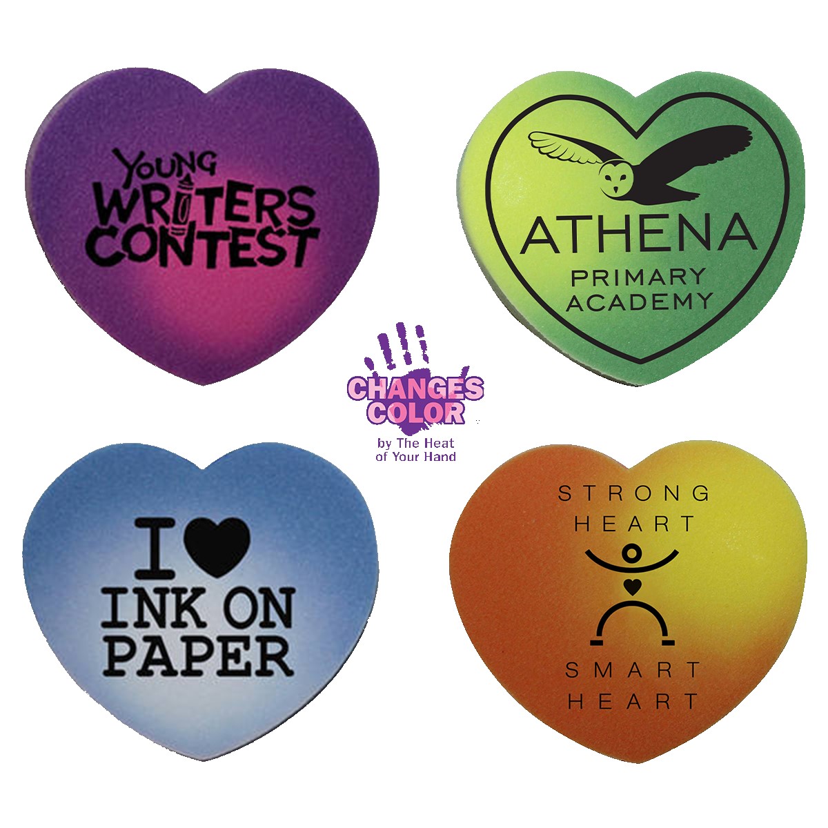 Picture of Mood Heart Die Cut Erasers
