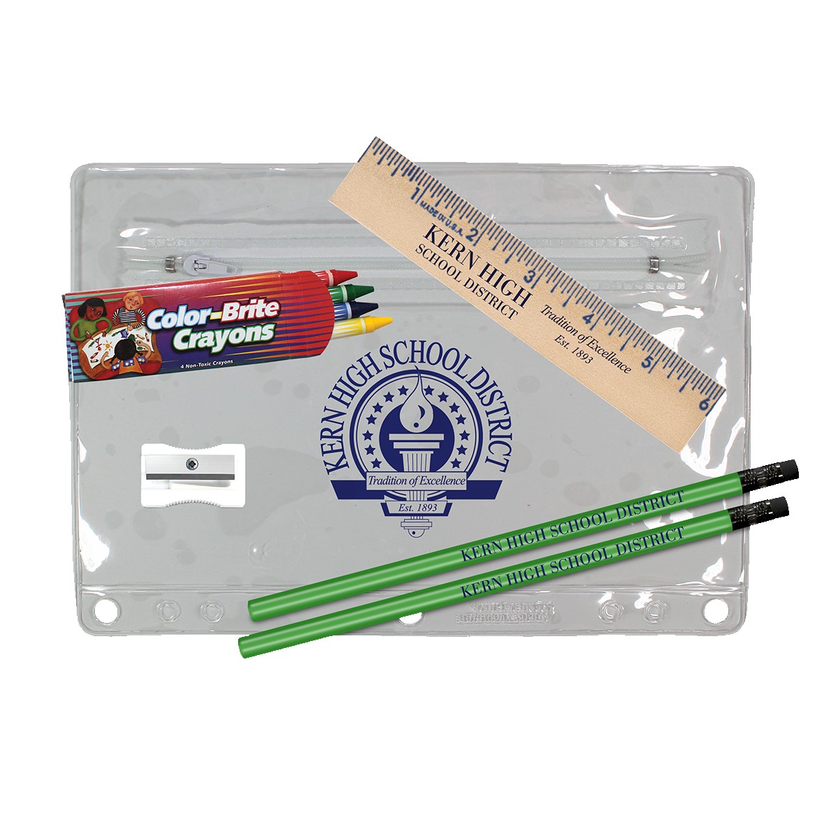 Picture of Premium Transparent School Kit with Crayons