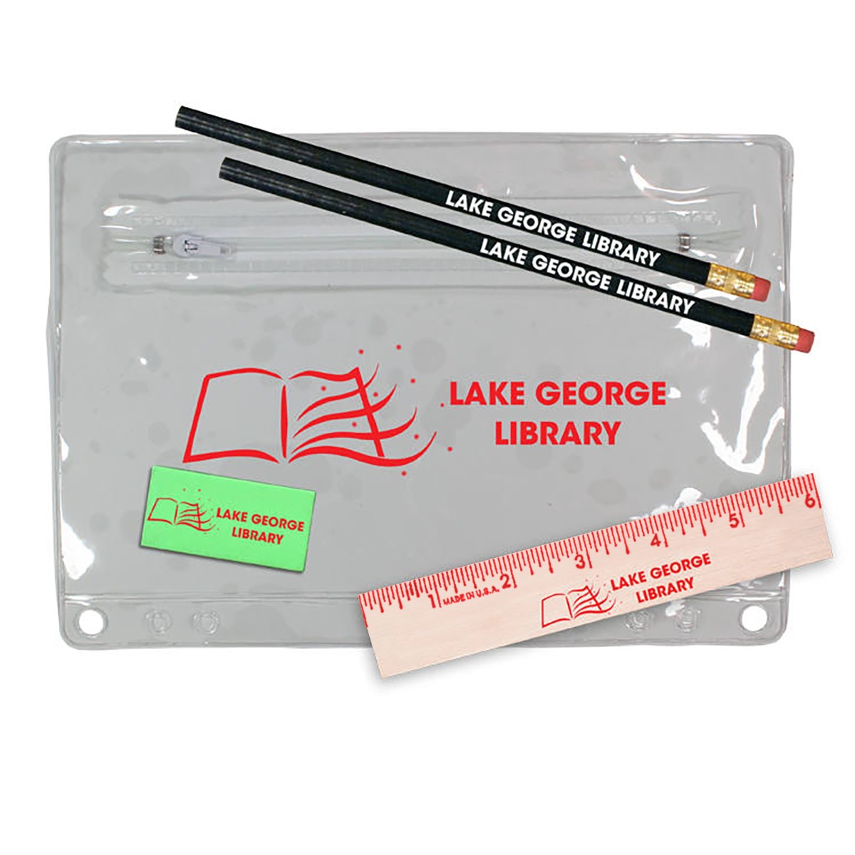 Picture of Premium Transparent School Kit with 2 Pencils