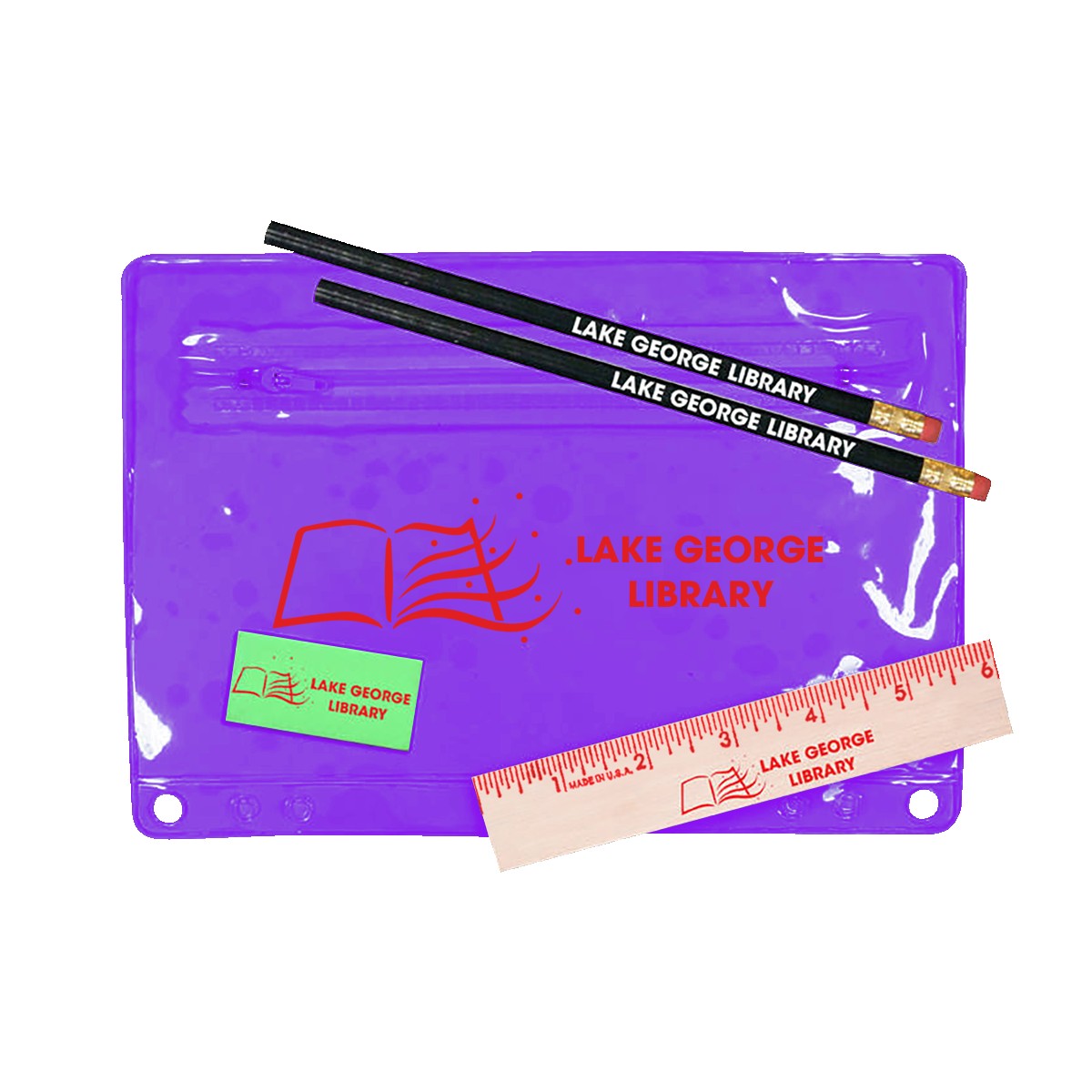 Picture of Premium Transparent School Kit with 2 Pencils