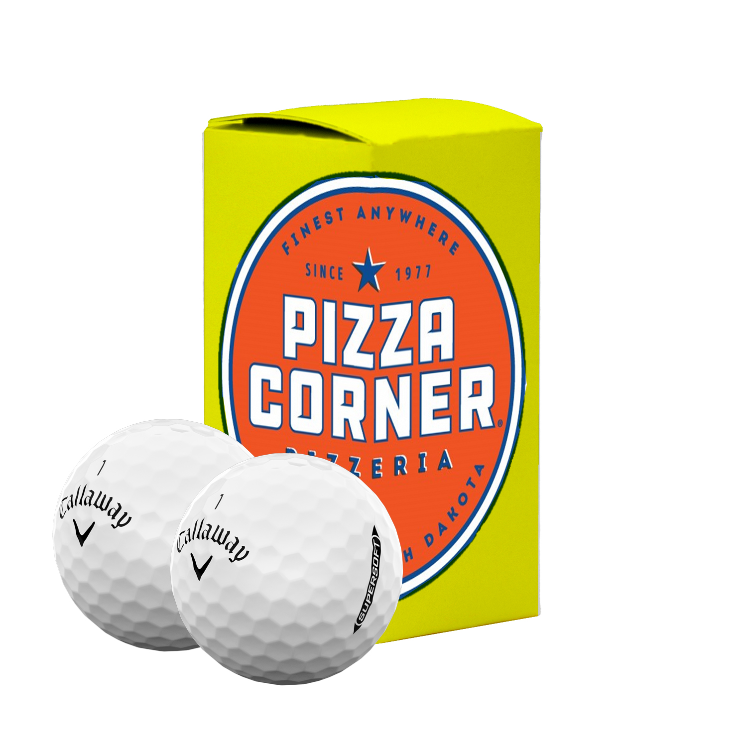 Picture of Callaway Super Soft Golf Ball in Custom Two Ball Sleeve