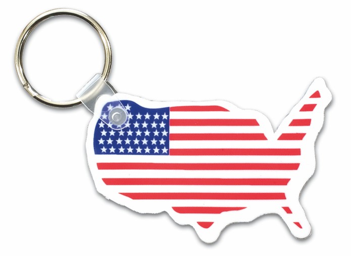 Picture of USA Soft Key Fob w/Flag Imprint (Spot Color)