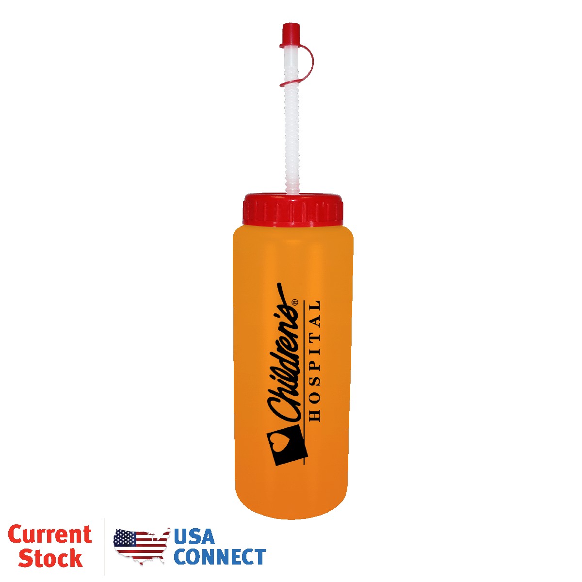 Picture of 32 Oz. Sports Bottle w/Flexible Straw (Spot Color)