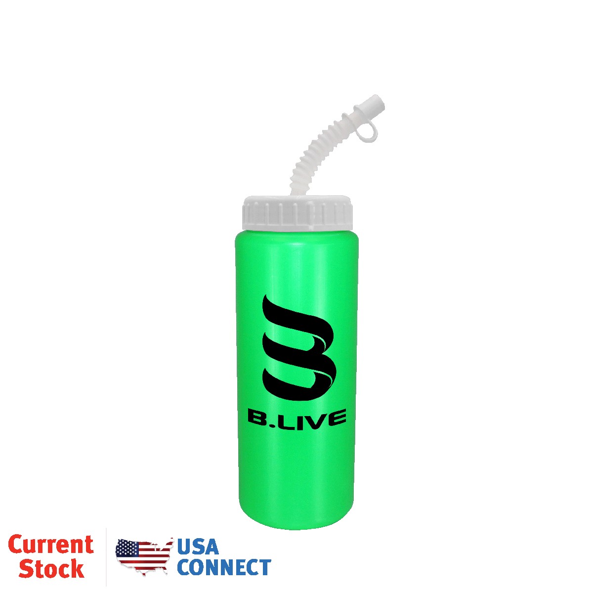 Picture of 32 Oz. Sports Bottle w/Flexible Straw (Spot Color)