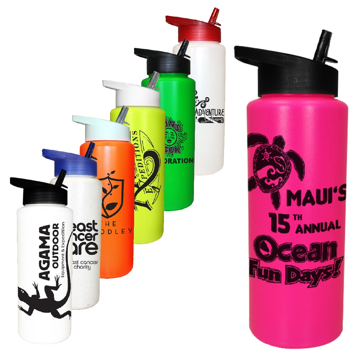 Picture of 32 oz. Sports Bottle with Straw Cap Lid