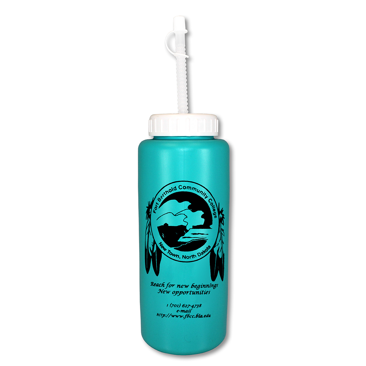 Picture of 32 Oz. Grip Bottle w/Flexible Straw (Spot Color)