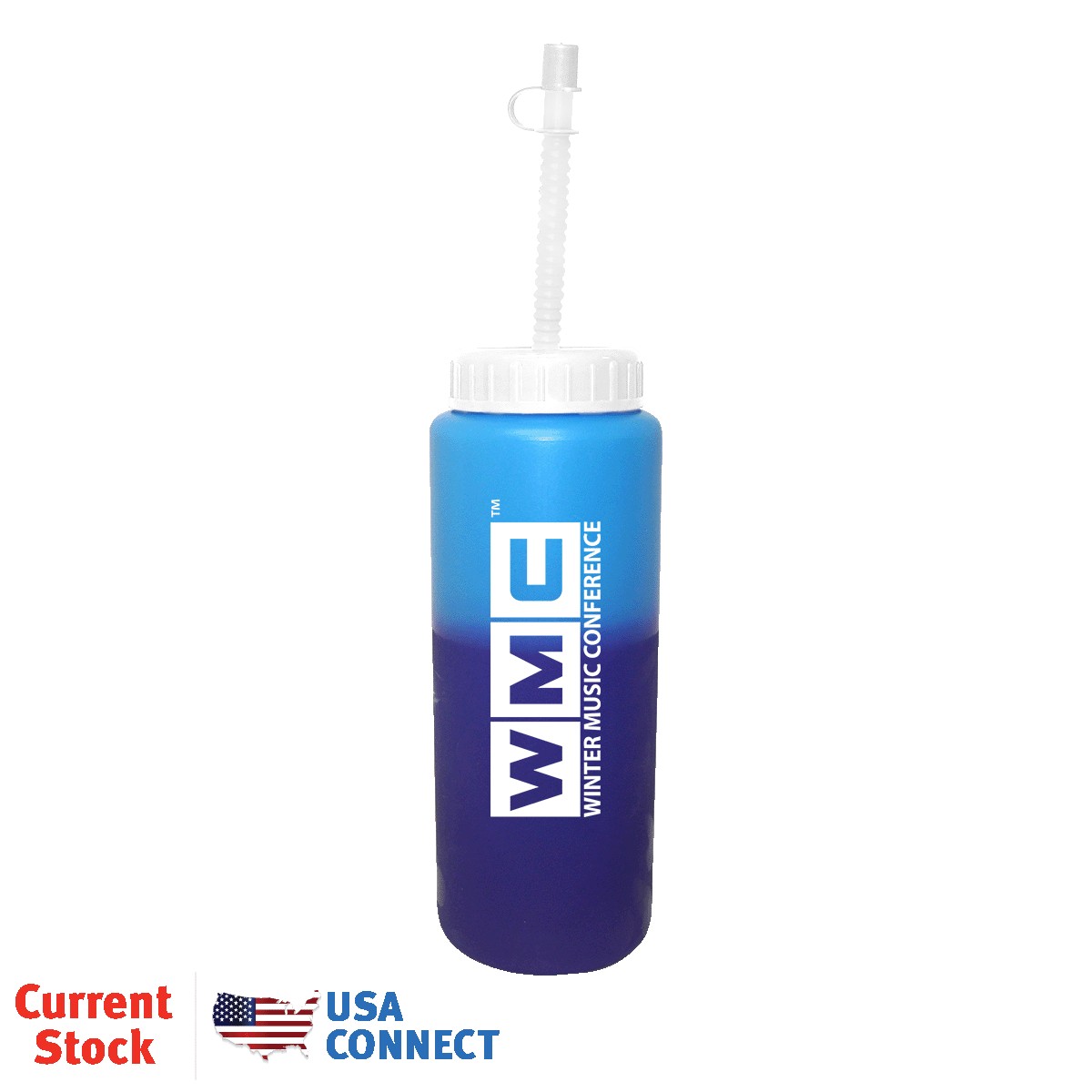 Picture of 32 Oz. Mood Sports Bottle w/Flexible Straw (Spot Color)