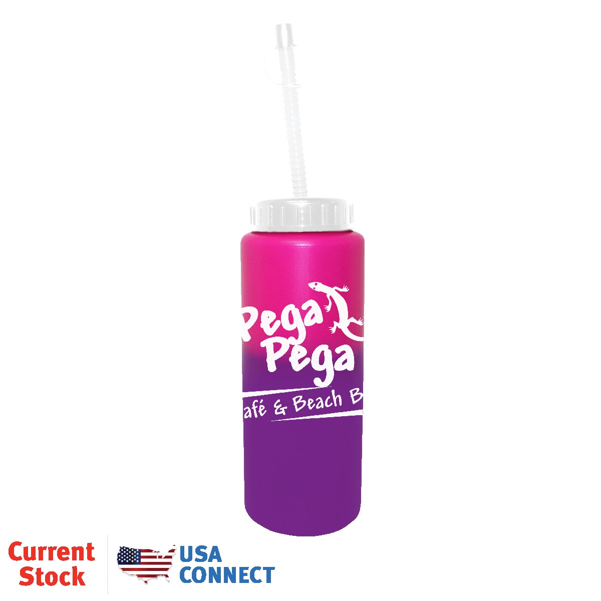 Picture of 32 Oz. Mood Sports Bottle w/Flexible Straw (Spot Color)