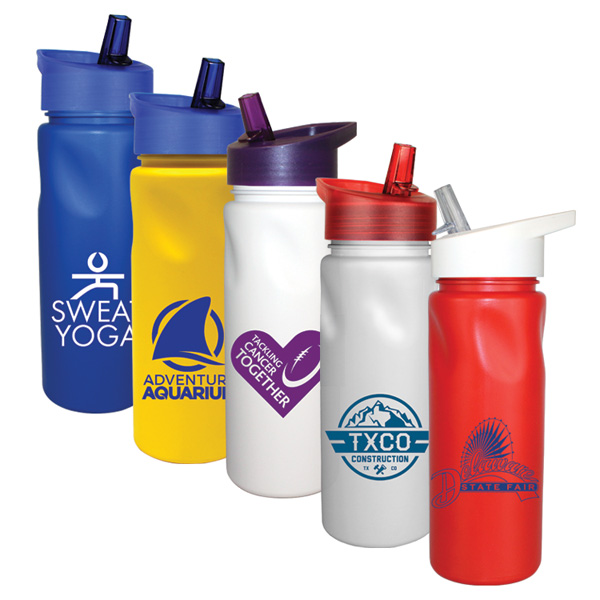 Picture of 24 Oz. Cycle Bottle with Straw Cap Lid