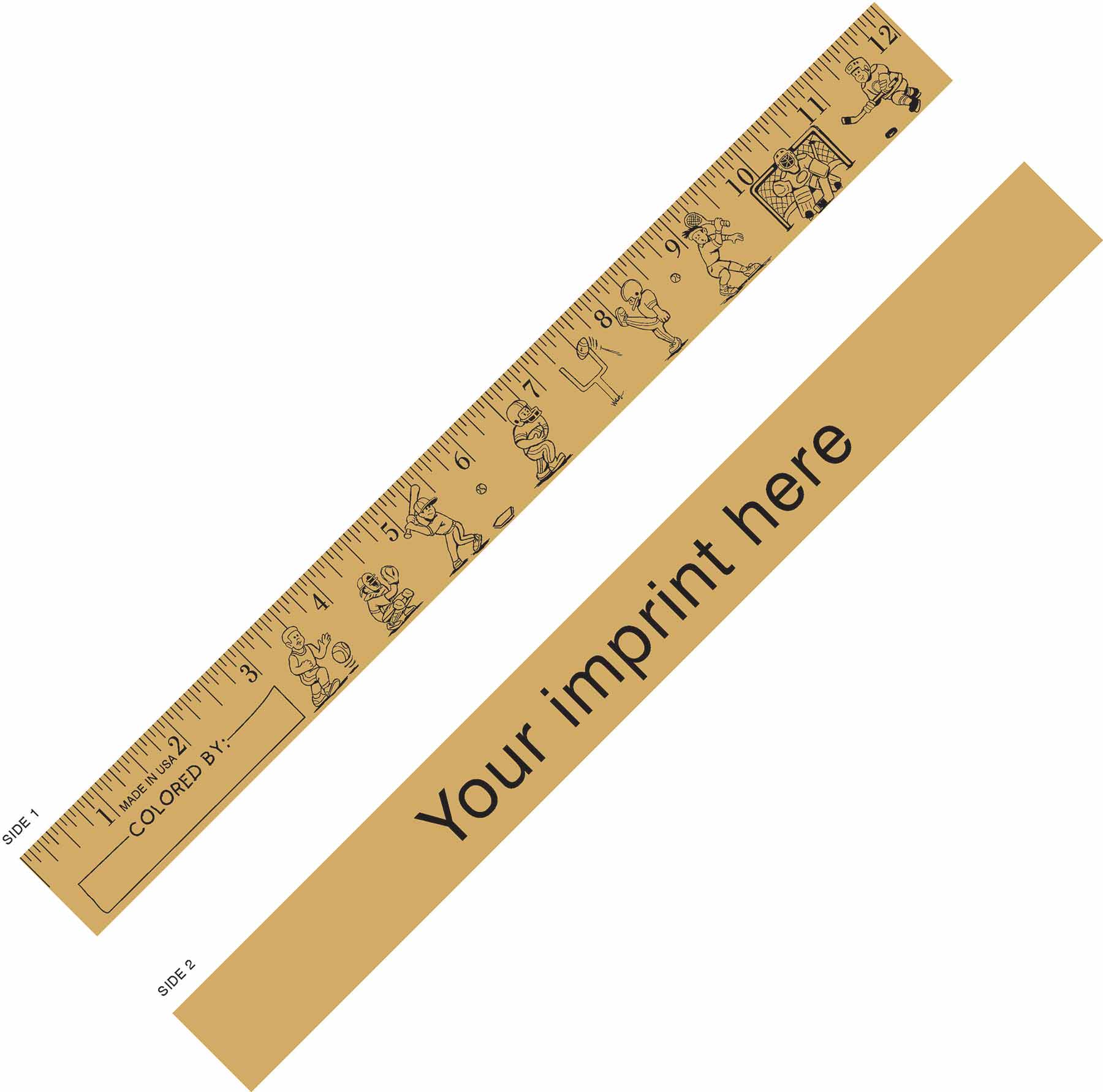 Picture of Kids Playing Sports "U" Color Ruler