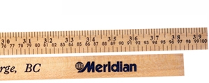 Picture of Natural Finish Meter Stick/English & Metric Scale Yardstick