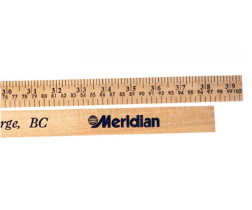 Picture of Natural Finish Meter Stick/English & Metric Scale Yardstick