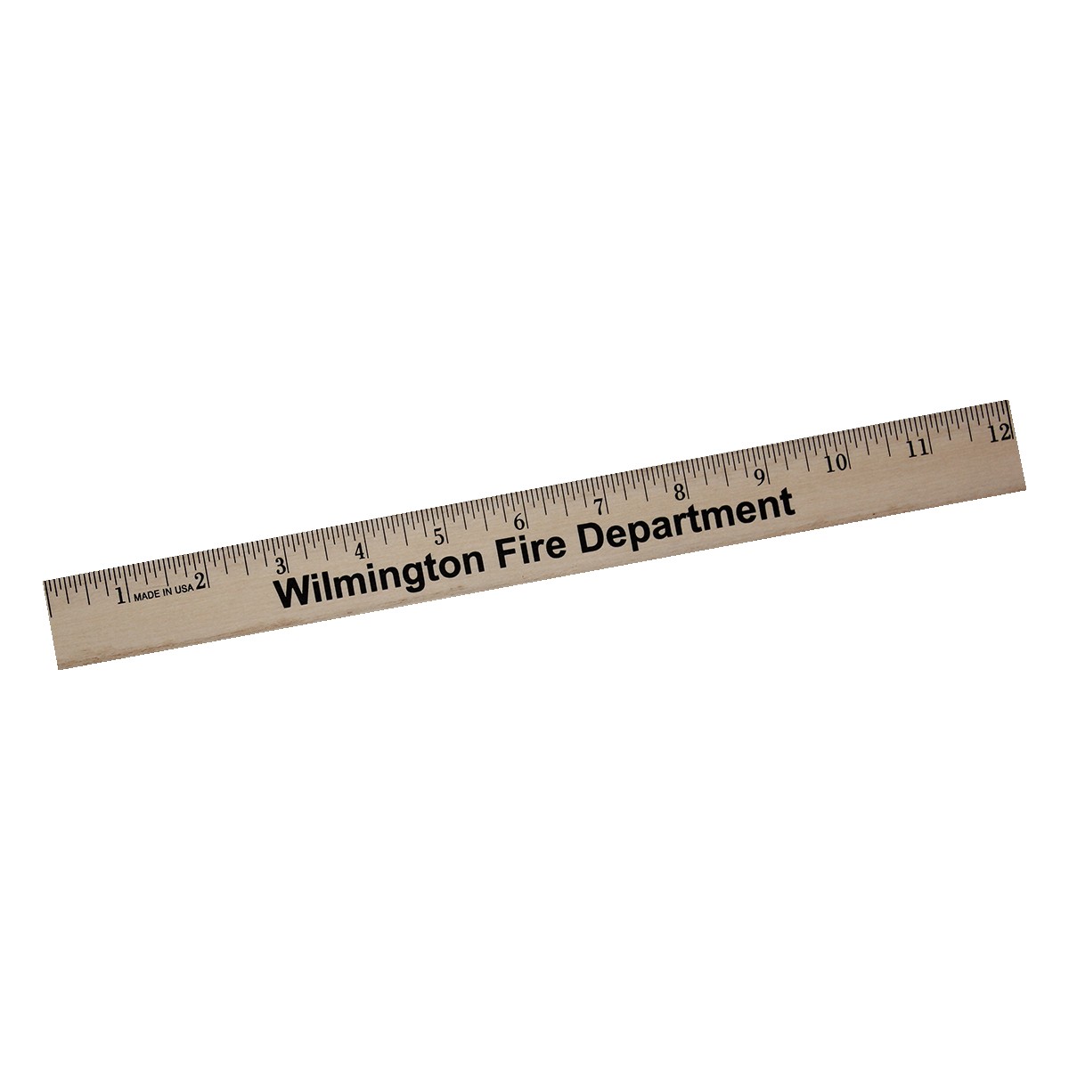 Picture of 12" Clear Lacquer Wooden Ruler (Spot Color)
