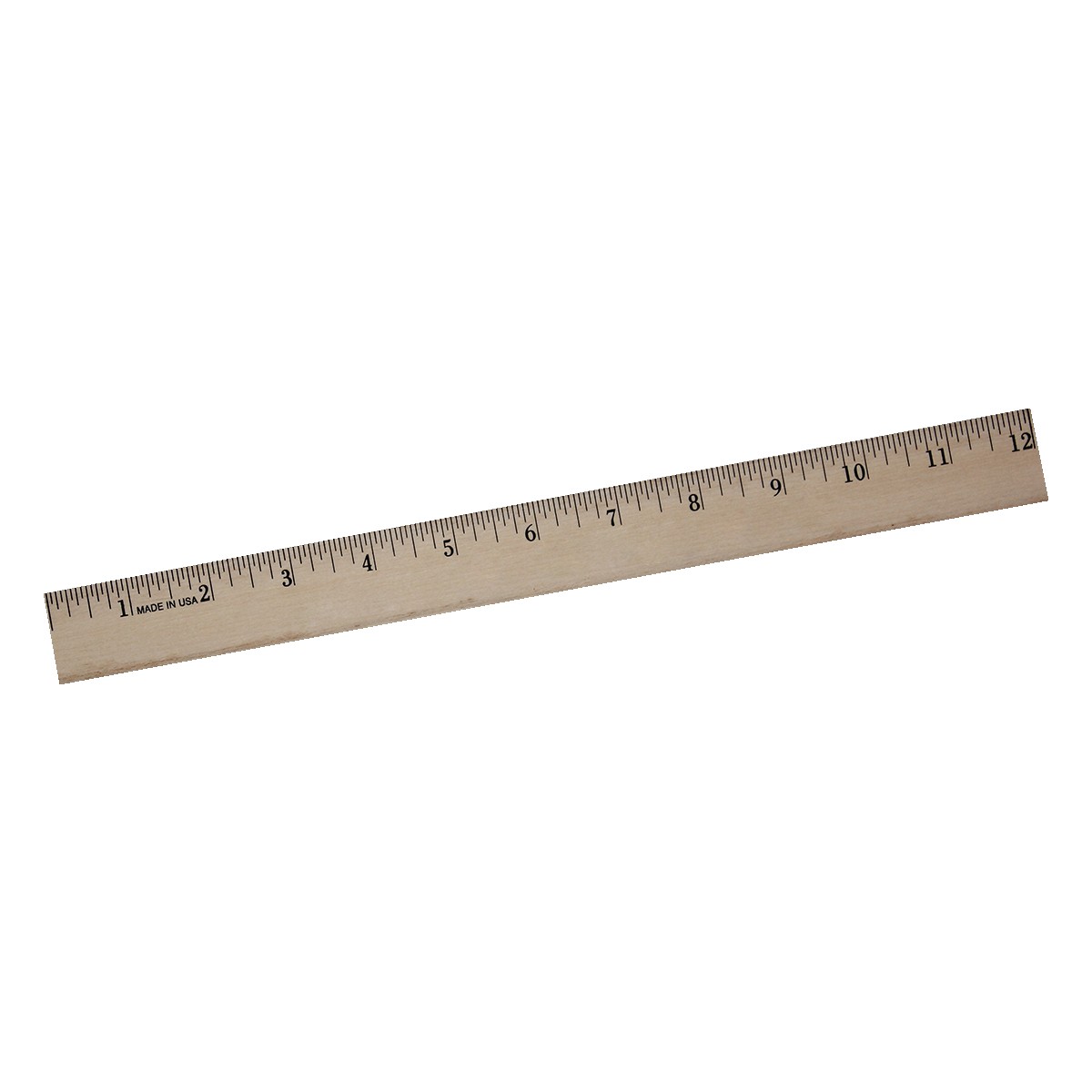 Picture of 12" Clear Lacquer Wooden Ruler (Spot Color)