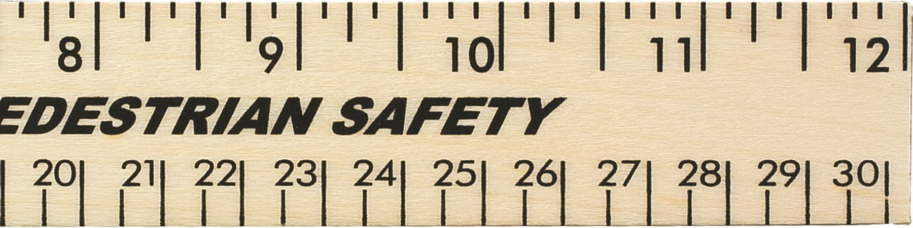 Picture of 12" Clear Lacquer Wood Ruler (Spot Color)