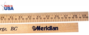Picture of Clear Lacquer Finish Meter Stick/English & Metric Scale