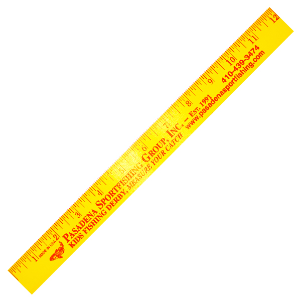 Picture of 12" Fluorescent Wood Ruler (Spot Color)