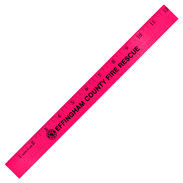 Picture of 12" Fluorescent Wood Ruler (Spot Color)