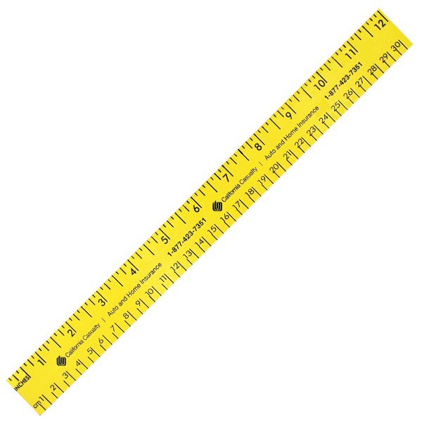 Picture of 12" Fluorescent Wood Ruler
