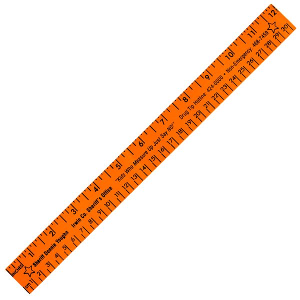 Picture of 12" Fluorescent Wood Ruler