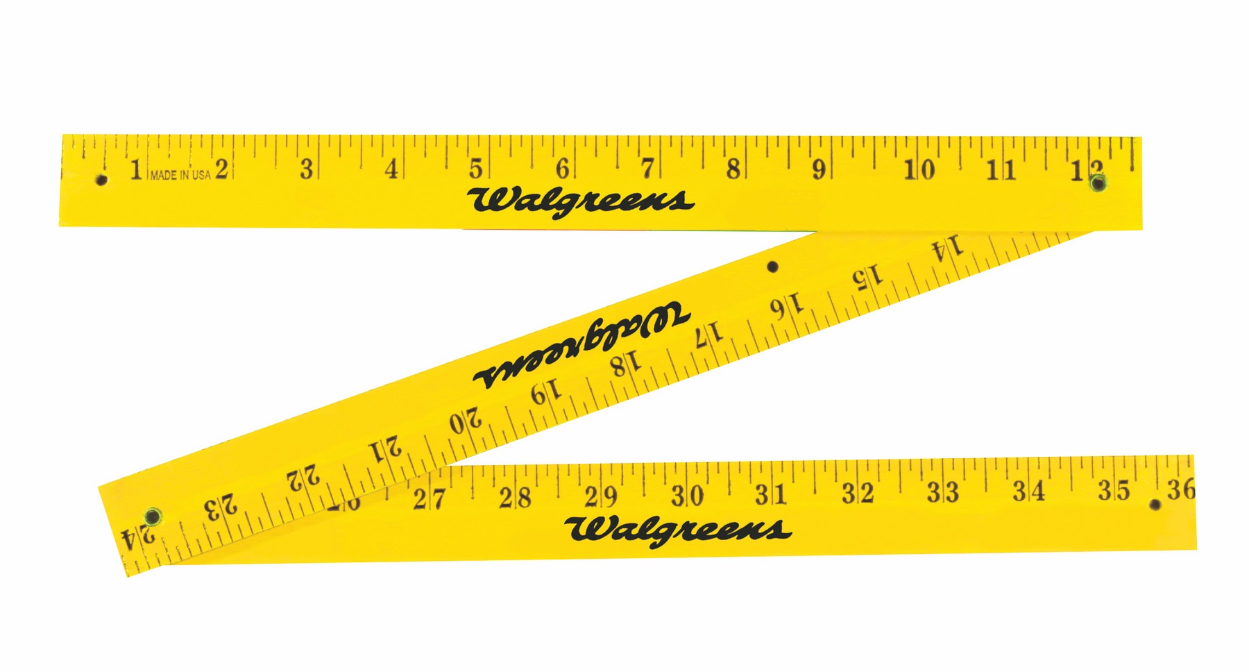 Picture of Fluorescent Finish Folding Yardstick