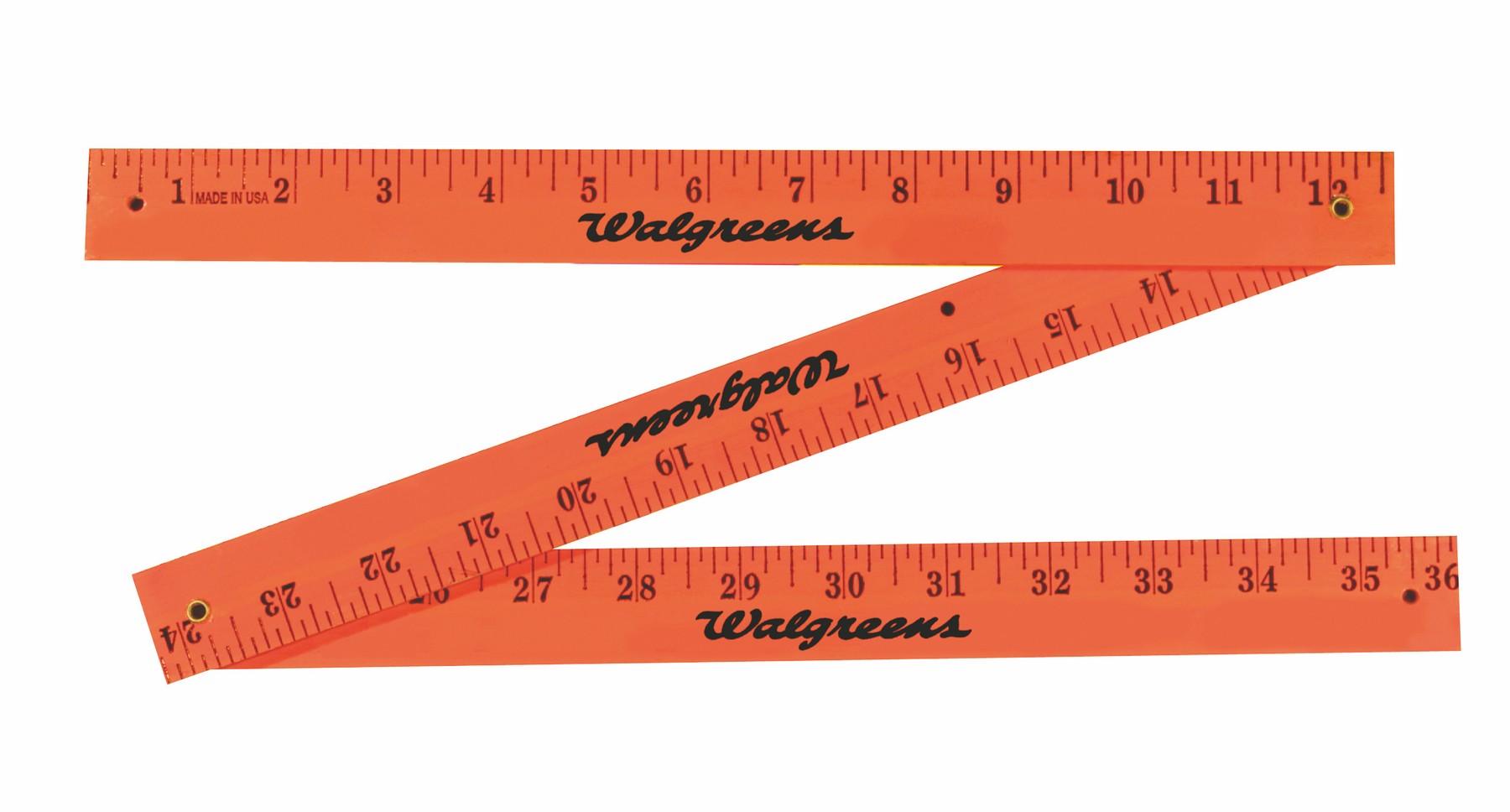 Picture of Fluorescent Finish Folding Yardstick