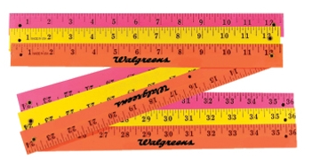 Picture of Fluorescent Finish Folding Yardstick