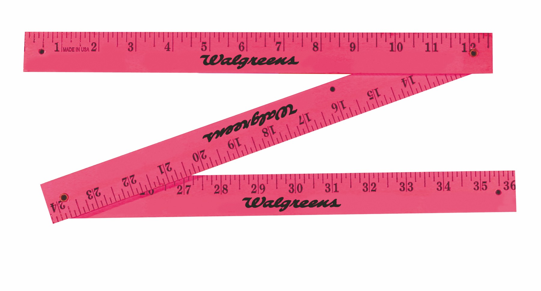 Picture of Fluorescent Finish Folding Yardstick