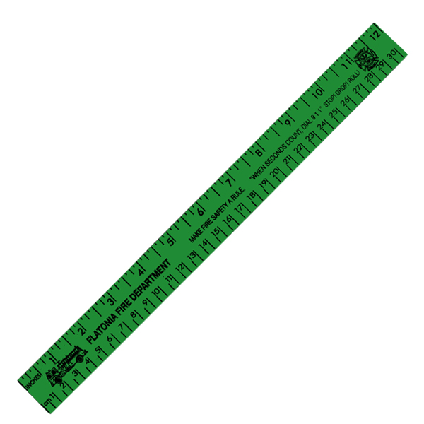 Picture of 12" Enamel Wood Ruler w/English & Metric Scale