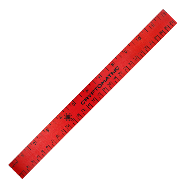 Picture of 12" Enamel Wood Ruler w/English & Metric Scale